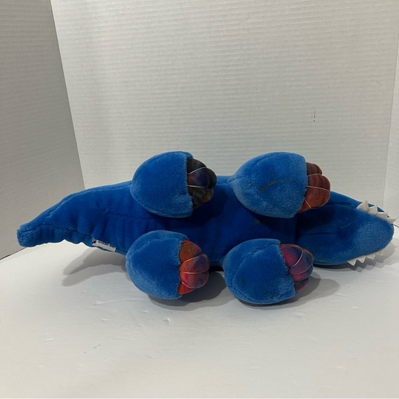 Vintage 1992 A&A Plush Inc. Blue Dinosaur Stuffed Toy 18” - Picture 6 of 7